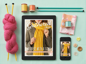 Knitted mustard yellow scarf